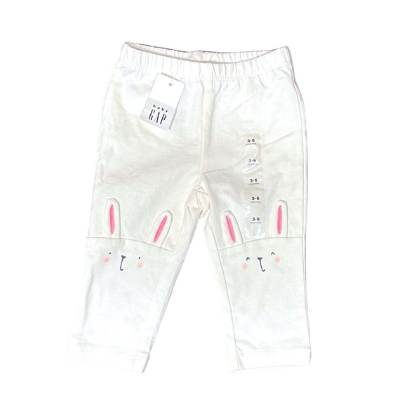 GAP Other - Baby Gap Bunny Knee Cream Pants Size 3-6 Months